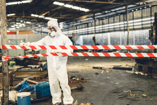 Professional Biohazard Cleanup technician working in Princeton, TX
